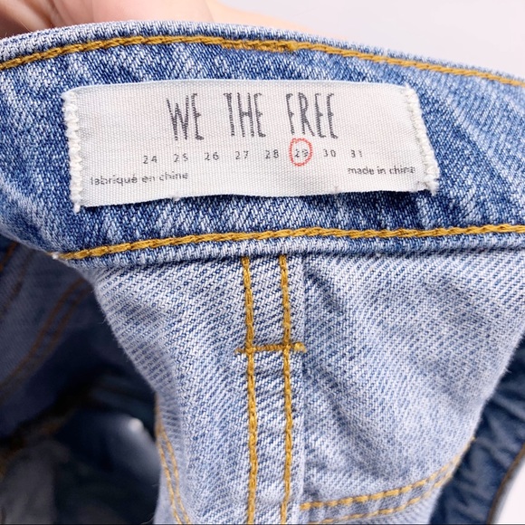 We the Free FP Denim Jean Skirt with Button Fly - Picture 6 of 8